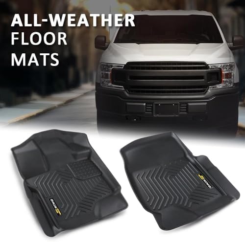 G-PLUS Floor Mats & Cargo Liner 2PCS Fit 2015-2025 Ford F150 Super Crew - Image 3