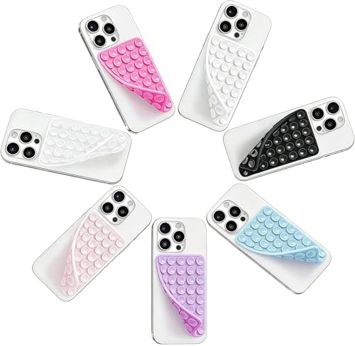(7 Pack) Silicone Suction Cup Phone Case Mount Double Sided, Combination A by Mnyatr