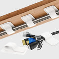 Cable Management Under Desk, 【Up to 15 Cord】【Enhanced Wire Holder】 Reusable Cord Organizer Holder, Adjustable Hook and Loop Cable Ties, Wire Clips Under Table Hider, 20 Pair(White) by Liveabetterlife