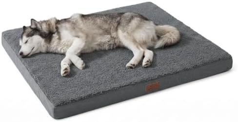 Bedsure XXL Dog Bed, Giant Pet Bed with Washable Cover, 53"x36" Dark Grey by BEDSURE