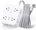 HANYCONY Surge Protector Power Strip, 1080J, 5 Ft Braided Extension Cord by HANYCONY