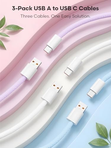 Senetem USB C Cable 3FT 3-Pack, USB A to Type C 3A Fast Charger Cord - Image 2