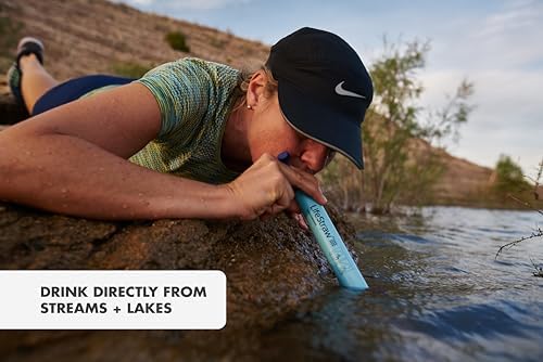 LifeStraw Personal Water Filter for Hiking, Camping, Travel, and Emergency Preparedness, 5 Pack, Blue - Image 5