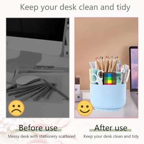 Office Supplies,School Supplies,Blue Desk Accessories,Desk Organizer,Scissors,Stapler,Tape Dispenser,Binder Clips,Staples,Staple Remover,Sticky Notes,Clear Tape,Pen,Ruler,Best Gift,11pcs - Image 3