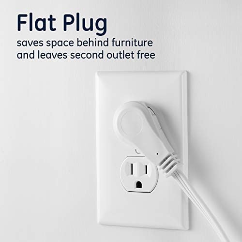 GE 3-Outlet Flat Extension Cord, 15 Ft Grounded Extension Cord - Image 5