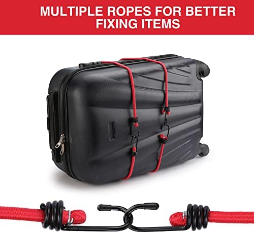 WORKPRO 24" Bungee Cords with Hooks, 4 Pack Heavy Duty Outdoor Bungee Strap - Image 4