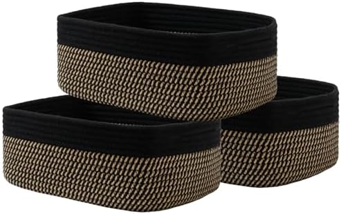 KALLAX Small Woven Storage Basket for Organizing, 13.5x9.5x5 inches, 3 Pack by KALLAX