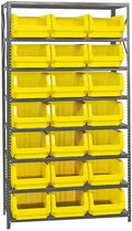 Quantum Storage Systems MSU-532YL Solid Heavy Duty 8 Shelves 21 MAGNUM Yellow Bins 75" H x 42" W x 18" D by QuantumStorageSystems