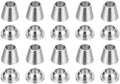 PATIKIL 3mm Tube OD 304 Stainless Steel Compression Tube Fitting Sleeve, 20 Pack Double Ferrule Ring Tubing Fitting Assortment Kit, Silver by PATIKIL