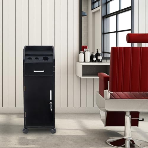 Hair Salon Storage Cart, Black - Image 6