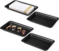 SheeChung Metal Vanity Tray, Bathroom Counter Storage Tray, Black 4 Pack by SheeChung