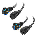 [ETL Listed] Cable Matters 2-Pack Rotating Flat Plug Extension Cord, 3ft by CableMatters