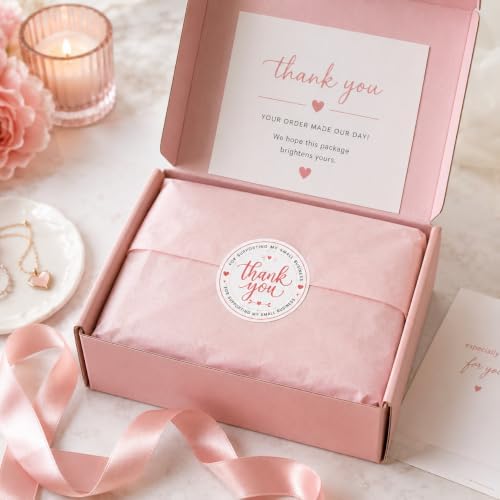 60pcs Thank You Stickers for Supporting My Small Business, Round Packaging Insert Labels, Customer Order Appreciation Stickers for Packages, 2 Inch Red Business Stickers - Image 6