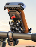 Pnitri 2026 New Upgraded Bike Phone Holder Handlebar - 1S Quick Install, Motorcycle Phone Mount, Bicycle Phone Holder fit Large Phone Case for iPhone Samsung (Black-with Shock Absorption) by Pnitri
