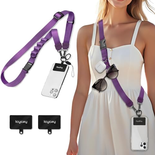 Icycay Phone Lanyard Crossbody Strap Neck Adjustable Teacher Women Purp by Icycay