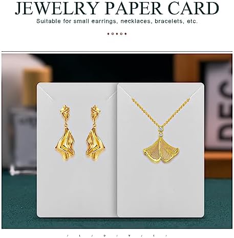 Earring Cards, Set Earring Making Supplies with 100 Pcs Earring Holder Cards 200 Pcs Earring Backs and 100 Jewelry Packaging for Earrings Necklace Jewelry Display, Jewelry Bags 3.5x2.4 Inches (White) - Image 3