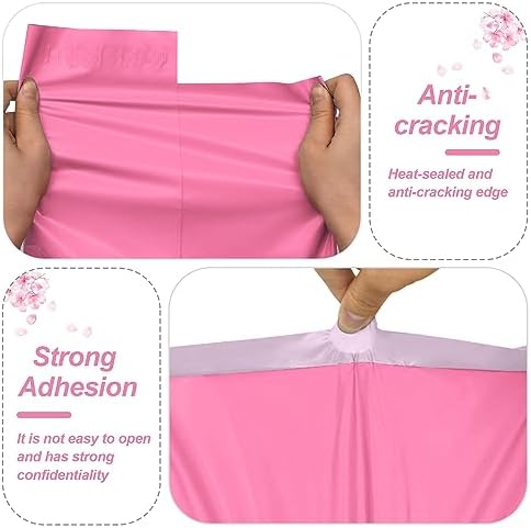 JinRuiKJ Thank You Poly Mailers 10x13 Inch, 25 PCS, Pink - Image 4