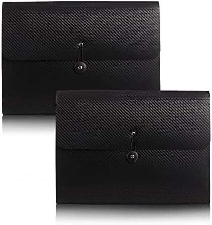 Expanding File Folder File Organizer 13 Pockets File Organizer Accordion Filing Folder Expandable File Folder for Documents Aesthetic Paper Organizer Folder for Work, School, Home, Office, 2Black - Image 3