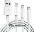 3 Pack Apple MFi Certified iPhone Charger Cable, Apple Lightning to USB Cable Cord, 2.4A Fast Charging Apple Phone Long Chargers for iPhone 14/13/12/11/11Pro/X/XS/XR/XS Max/8/7/6/5S/SE (3ft, White) by TUMABER