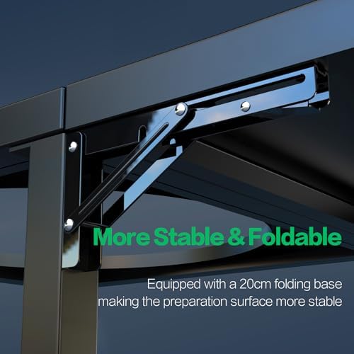 Heavy-Duty Grill Table Cart for Large Big Green Egg, Metal Green Egg Stand - Image 5
