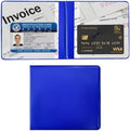 Ziciner Car Registration and Insurance Holder, 5.2"× 4.7" Premium Auto Glove Box Organizer with Closure, Essential Vehicle Document Holder for Card, Driver License (Blue) by Ziciner