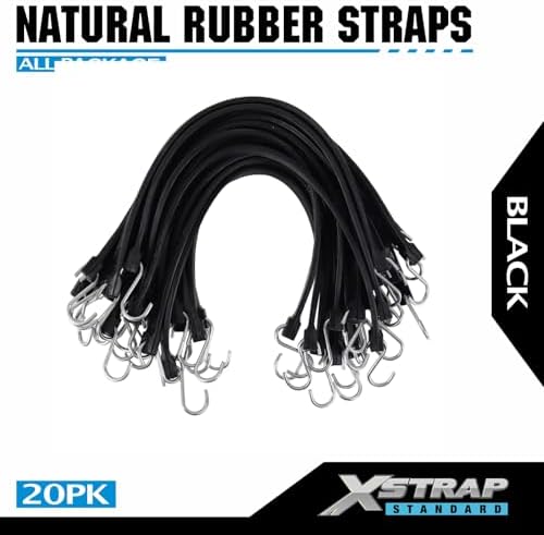 XSTRAP STANDARD 21" 100% EPDM Bungee Cords 20PK Natural Rubber Tarp Straps - Image 2