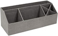 Bigso Elisa Desktop Organizer - Durable Office Desk Organizer with 7 Compartments for Office Supplies and Accessories - 13.1 in x 4.9 in x 4.9 in - Canvas Gray by Bigso