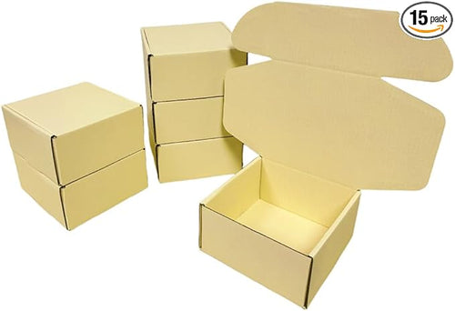 15 Pcs 6 x 6 x 3 inches Corrugated Cardboard Gift Boxes Recyclable Shipping by Unknown