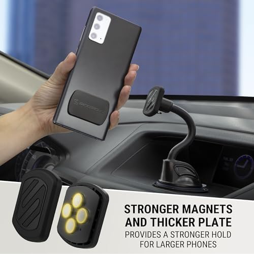 Scosche MXWDL Magnetic Cell Phone Holders for Your Car Dash/Windshield, Suction Cup Phone Holder Car Mount with Extra Strong Magnet, Thick Metal Plate Compatible with iPhone, Samsung and More, 2 Pack - Image 3