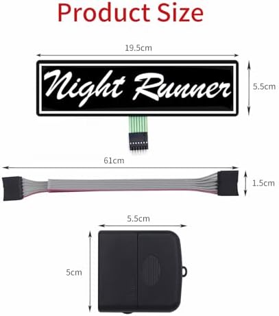 Light Up Decal Nightrunner Led Stickers 4 Light Mode Glow Panels for Car Auto Window EL Panel Light Decoration - Image 2
