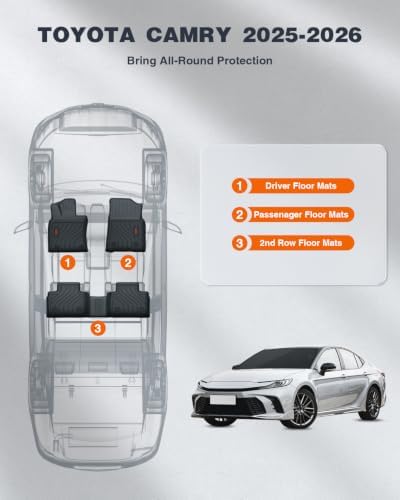 Custom Fit Floor Mats for Toyota Camry 2025-2026(Hybrid) - Image 2