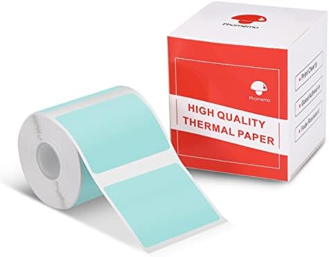Phomemo Green Labels, 1.57"x1.18" M110/M100/M220/M108 Thermal Sticker Paper by Phomemo