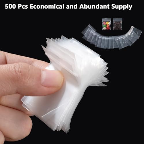 500 Pcs 1.5 x 1.5 Inch Clear Mini Zip Bags, 2 Mil Resealable Plastic - Image 6