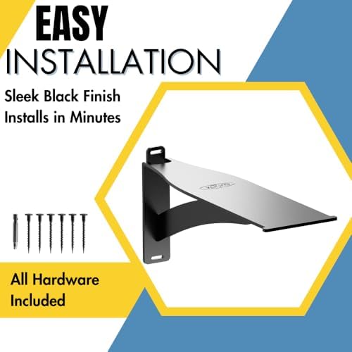 Koova Wall Mounted Tote Rack Storage System, Fits 27-Gallon Black and Yellow Commander Style Bins, Wall Mount Bracket Shelves for Garage Organization, Heavy Duty Steel, Made in USA (1-Piece Add-on) - Image 4
