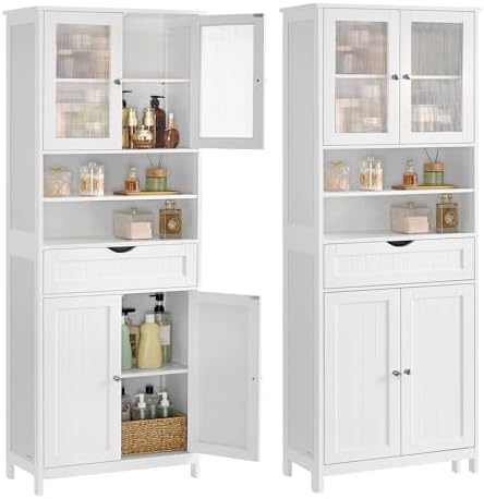 VASAGLE Storage Cabinet, Freestanding, Drawer, Open Compartments by VASAGLEbySONGMICSHOME