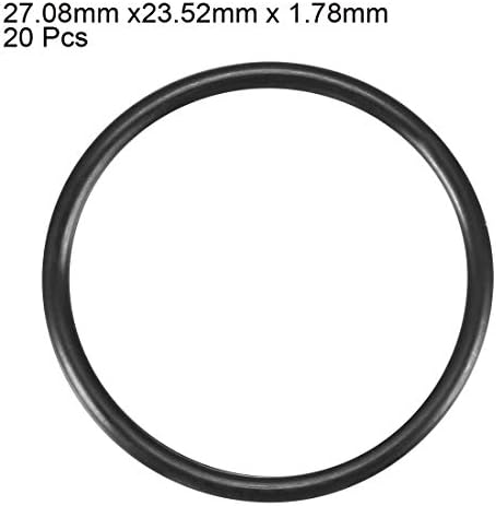uxcell Nitrile Rubber O-Rings 27.08mm OD 23.52mm ID 1.78mm Width, Metric Sealing Gasket, Pack of 20 - Image 2