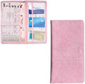 Ziciner Car Registration and Insurance Holder, Auto Card Document Glove Box Organizer with Magnetic Closure, Universal Vehicle Interior Accessories for Cars SUVs (Pink-Large) by Ziciner