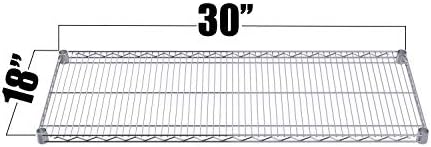 Chrome Wire Shelf |Pack of 2 Shelves| for Storage in Dry Environments | Ideal for Stores, Restaurants, Businesses and Homes (Chrome Wire Shelves, 18''W x 30''L) - Image 2