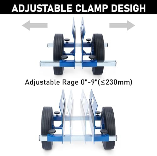 AIWFL Panel Dolly 1100LBS Door Dolly Cart with 10" Solid Wheels - Image 3