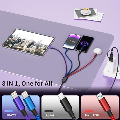 4 in 2 Multi Charging Cable, Dual IP Charging Cord with Type-C & Micro - Image 3
