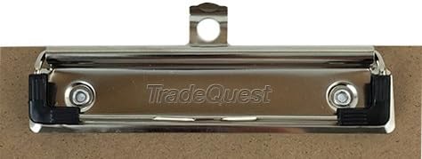 Trade Quest Legal Size Clipboard 9'' x 15.5'' Low Profile Clip Hardboard Single - Image 3