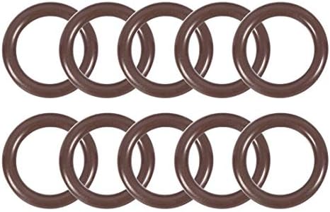 uxcell Fluorine Rubber O-Rings 16mm OD 11.2mm ID 2.4mm Width, Metric FKM Sealing Gasket, Pack of 10 by uxcell
