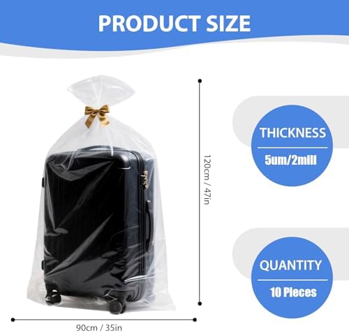 Large Clear Plastic Storage Bags, 35" x 47 Food-Grade Clear Plastic Flat Open Poly Bags for Blanket, Pillows, Seasonal Clothing, Comforter and Basement Storage (2 Mil/10 Count) - Image 2