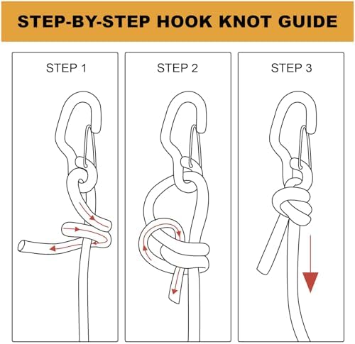 Ayaport Rope Tie Down Ratchet with Carabiner Clip 1/4" x 12', 4pcs - Image 5