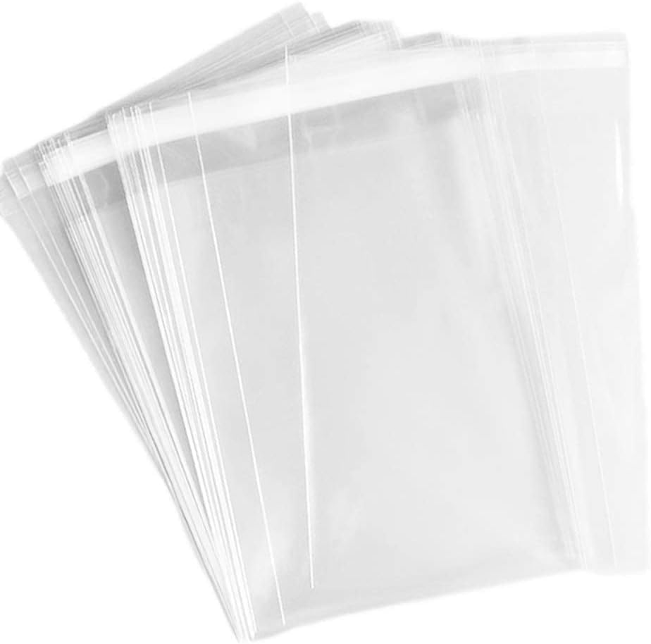 10x13 Inch Shirt Bags,Clear Cellophane Cello Bags Plastic Sleeves-48 Pcs by Delatanus