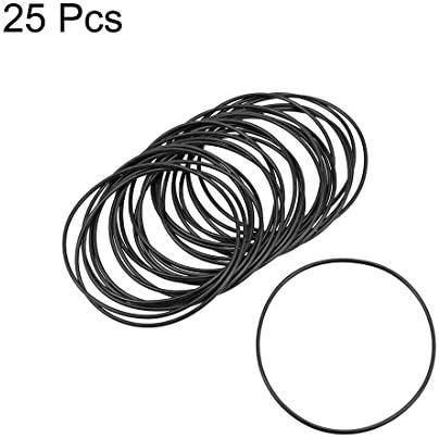 uxcell Nitrile Rubber O-Rings 62mm OD 59mm ID 1.5mm Width, Metric Nitrile Rubber Sealing Gasket, Pack of 25 - Image 2
