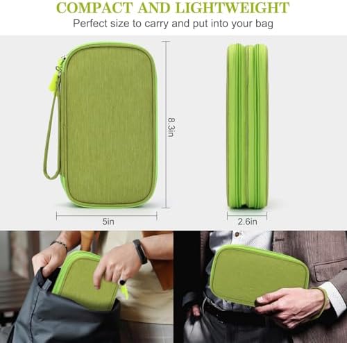 FYY Electronic Organizer, Travel Tech Pouch Bag, Medium, Green - Image 2