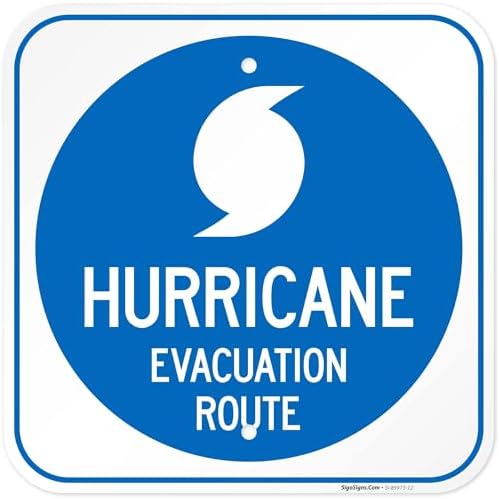 Hurricane Evacuation Route Sign, by SigoSigns