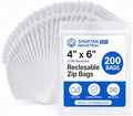 4x6 Plastic Bags for Snacks (200 Count) - 2 Mil Clear Reclosable Zip Bags by SpartanIndustrial