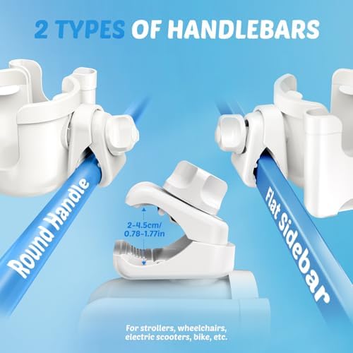 Guiseapue 2-in-1 Stroller Cup Holder Phone Holder, White, Baby Essentials - Image 3